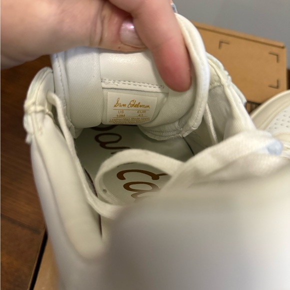 Sam Edelman Harper lace up Women's White Sneakers NEW 10 - Picture 8 of 9